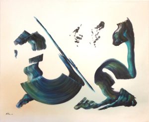 Kaligraphie mit Grün